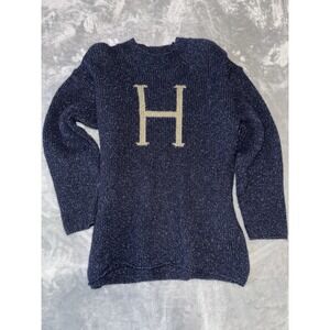 Harry Potter Wizarding World Lochaven Scotland Wool Silk 'H' Sweater Blue M